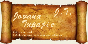 Jovana Tupajić vizit kartica